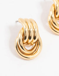 Gold Plated Vintage Knotted Stud Earrings - link has visual effect only