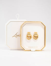 Gold Plated Vintage Knotted Stud Earrings - link has visual effect only