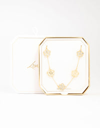 Gold Plated Clover Necklace - link has visual effect only