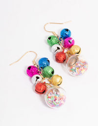 Multicoloured Bell & Shaker Drop Earrings - link has visual effect only