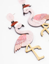 Flamingo Acrylic Drop Earrings - link has visual effect only