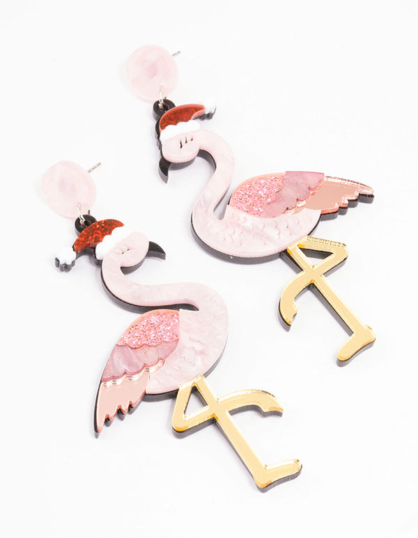 Flamingo Acrylic Drop Earrings