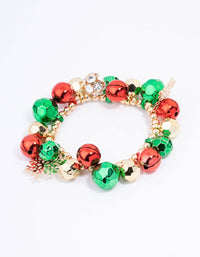 Chunky Bell & Beads Festive Charm Bracelet - link has visual effect only