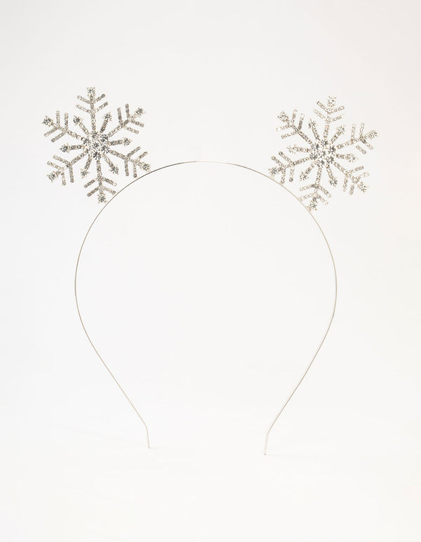 Silver Diamante Snowflake Headband