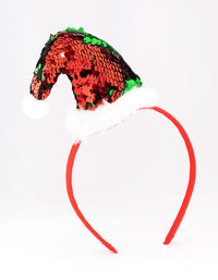 Sequin Santa Hat Headband - link has visual effect only