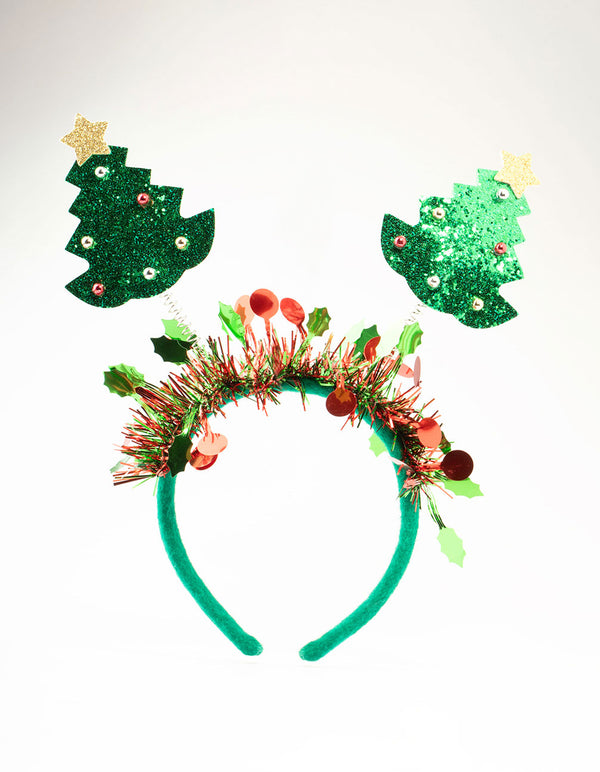 Xmas Tree Spring Headband