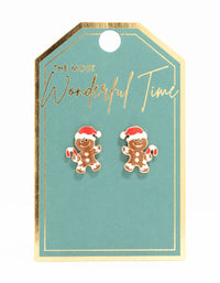 Mini Gingerbread Stud Earrings - link has visual effect only