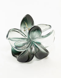 Black  Frangipani Flower Claw Clip - link has visual effect only