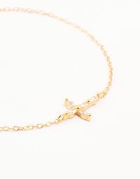 Gold Plated Sterling Silver Marquise Cross Bracelet - link has visual effect only