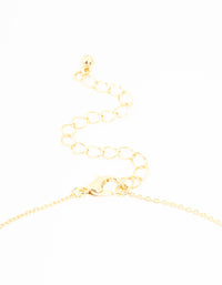 Gold Plated Pave Set Cubic Zirconia Bow Necklace - link has visual effect only