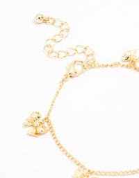 Gold Plated Brass Mini Bow Station Bracelet - link has visual effect only