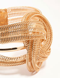 Gold Chain Knotted Wrist Cuff - link has visual effect only