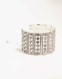 Silver Diamante Caged Wrist Cuff - link has visual effect only