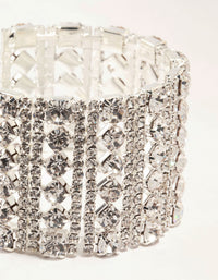 Silver Diamante Caged Wrist Cuff - link has visual effect only