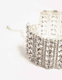 Silver Diamante Caged Wrist Cuff - link has visual effect only