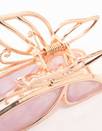 Rose Gold Pink Acrylic Butterfly Claw Clip - link has visual effect only