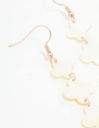 Rose Gold Multirow Clover Drop Earrings - link has visual effect only