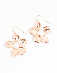 Rose Gold Flower Pearl Drop Earrings - link has visual effect only