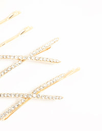 Gold Pave & Single Diamante Slides 6-Pack - link has visual effect only