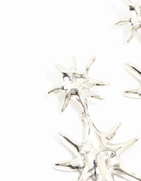 Silver Starburst Drop Earrings - link has visual effect only