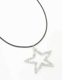 Diamante Star Cord Pendant Necklace - link has visual effect only