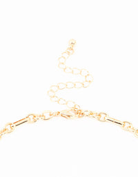 Gold Cross & Pearl Y-Necklace - link has visual effect only