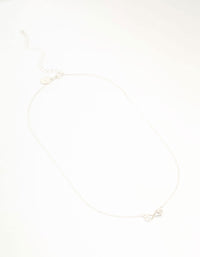 Silver Diamante Infinity With Heart Necklace - link has visual effect only