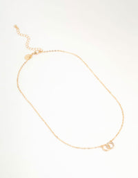 Gold Diamante Open Circle Necklace - link has visual effect only