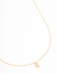 Gold Plated Cubic Zirconia Letter S Necklace - link has visual effect only