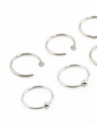 Titanium Nose Rings 6-Pack - link has visual effect only