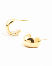 Waterproof Gold Plated Stainless Steel Mini Bubble Huggie Earrings - link has visual effect only