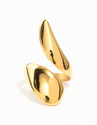 Waterproof Gold Plated Stainless Steel Elongated WrappedRing - link has visual effect only