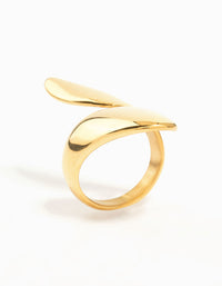 Waterproof Gold Plated Stainless Steel Elongated WrappedRing - link has visual effect only