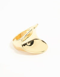 Gold Plated Statement Wave Ring - link has visual effect only