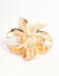 Gold Frangipani Hair Claw Clip - link has visual effect only