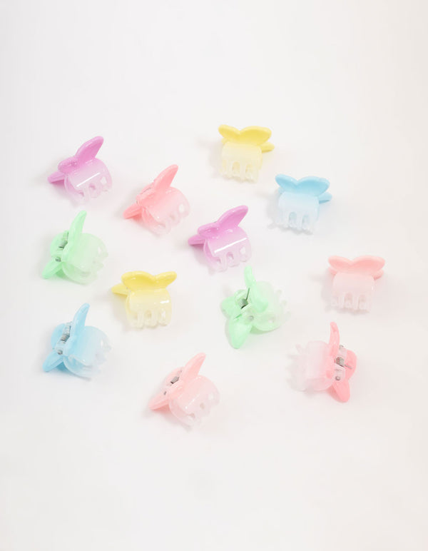 Mini Pastel Butterfly Claw Clips 12-Pack