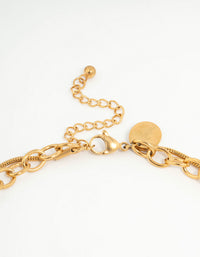 Waterproof Gold Plated Stainless Steel Layered Chain Necklace - link has visual effect only