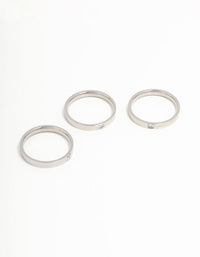 Waterproof Stainless Steel Stacking Rings 2-Pack - link has visual effect only