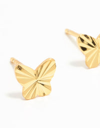 Gold Plated Sterling Silver Butterfly Stud Earrings - link has visual effect only