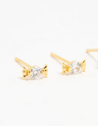 Gold Plated Sterling Silver Xmas Stud Earrings 2-Pack - link has visual effect only