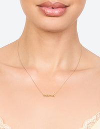 Gold Plated Sterling Silver Mama Necklace - link has visual effect only