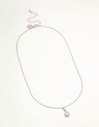 Silver Pear Cubic Zirconia Pendant Necklace - link has visual effect only