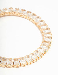 Gold Cubic Zirconia Tennis Bracelet - link has visual effect only