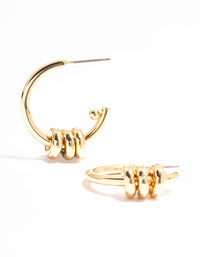 Gold Plated Ring Hoop Earrings - link has visual effect only