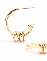 Gold Plated Ring Hoop Earrings - link has visual effect only