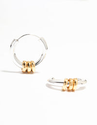 Gold & Silver Plated Rings Huggie Earrings - link has visual effect only