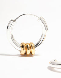 Gold & Silver Plated Rings Huggie Earrings - link has visual effect only