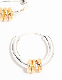 Gold & Silver Plated Rings Huggie Earrings - link has visual effect only