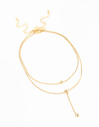 Gold Plated Box Chain Layered Necklace - link has visual effect only