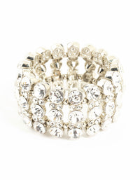 Silver Layered Diamante Bracelet - link has visual effect only